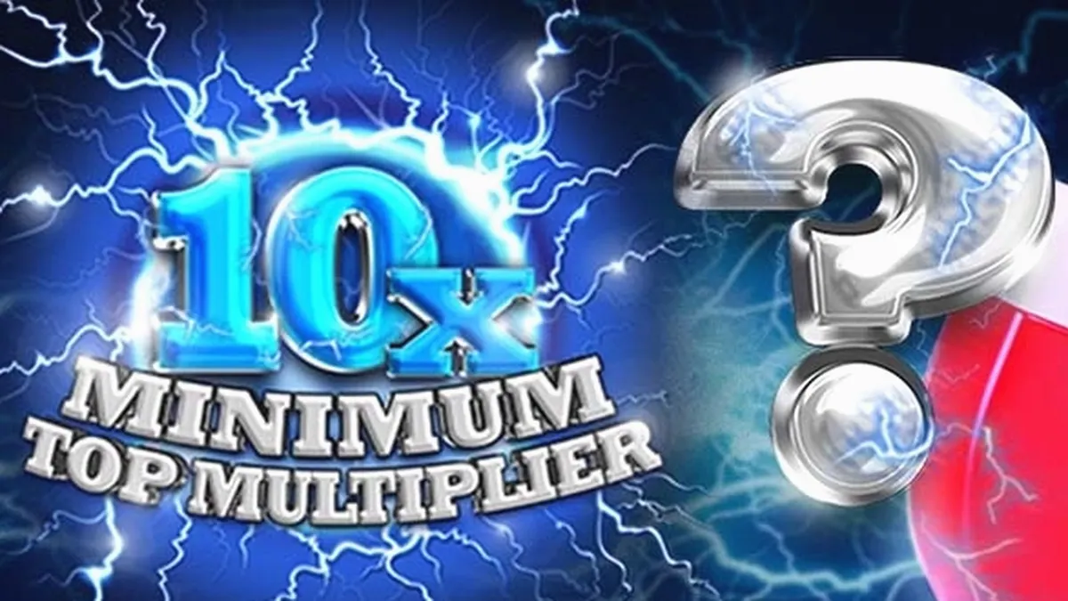 Tampilan antarmuka permainan slot 10x Minimum Top Multiplier dengan latar belakang yang elegan